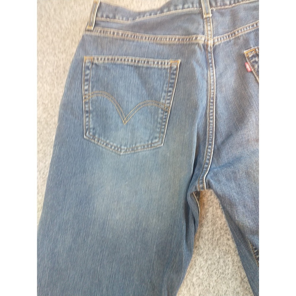 Levis 569 Loose Straight Jeans Men 36x29 Blue Denim Md Wash 100% Cotton 5-Pocket - Picture 16 of 16